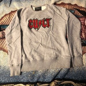 Cult of Individuality Grey Embroidered Sweatshirt